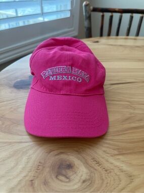 Caribbean Pink 'Riviera Maya Mexico' Embroidered Baseball Cap